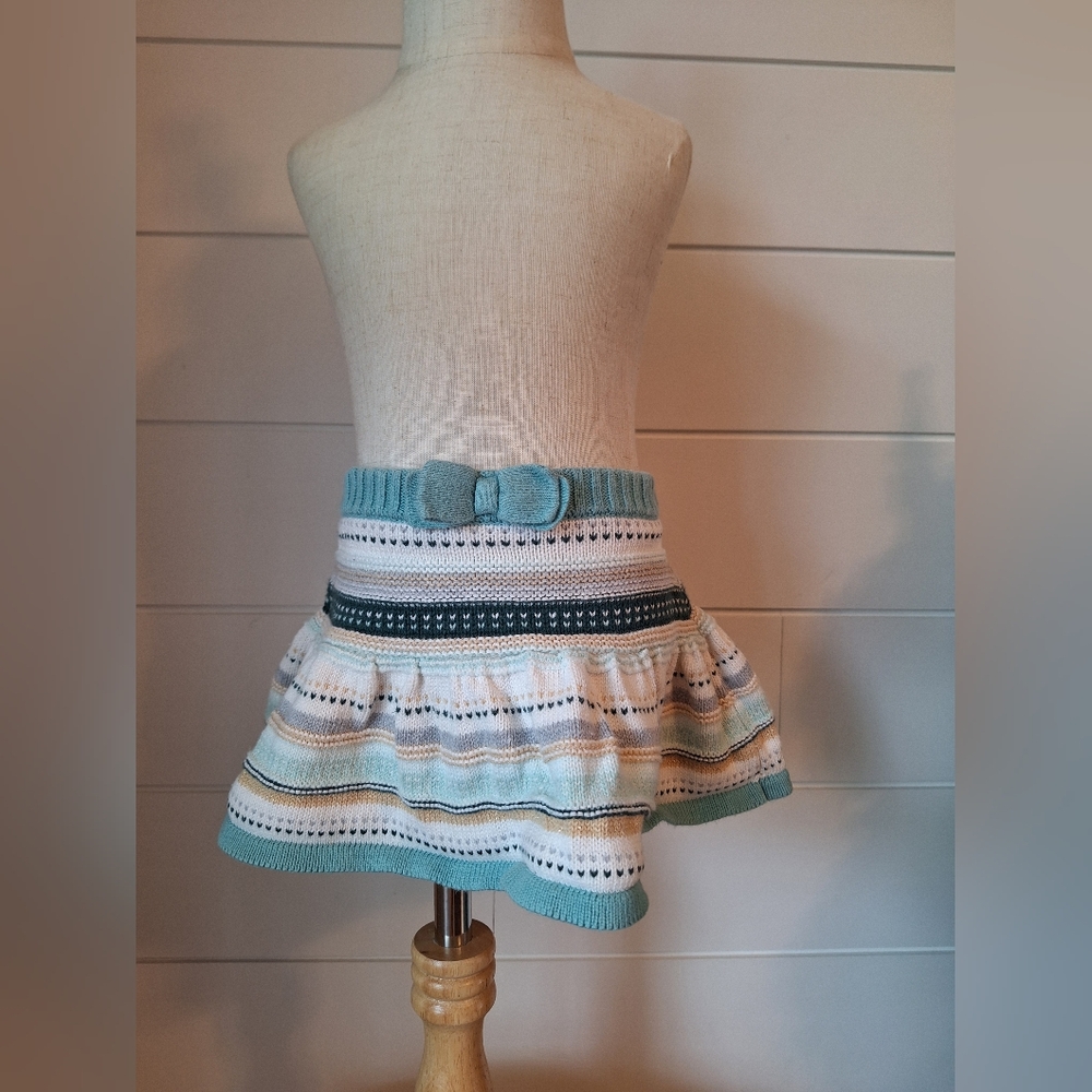 Gymboree Blue and White Knit Skirt
